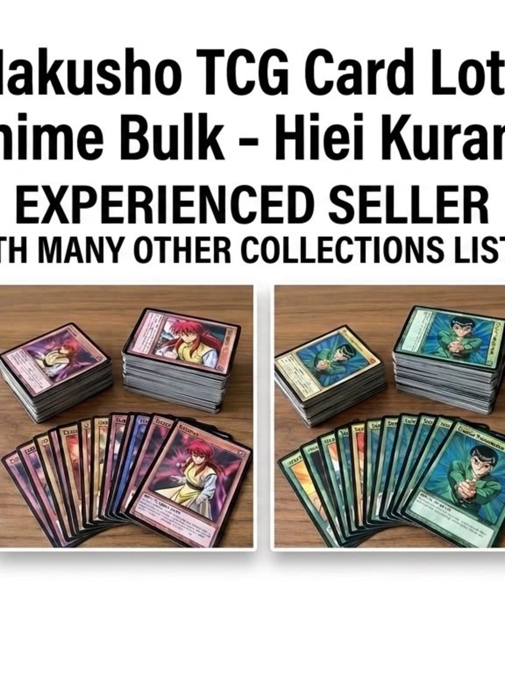 Lot 14 - Yu Yu Hakusho TCG Lot - 60+ Cards feat. Yusuke, Hiei, Kurama & More